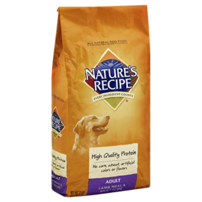 Natures Recipe Dog Food Lamb Meal & Rice Recipe Adult High Quality ...