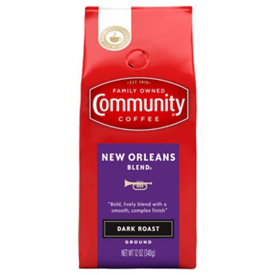 Community Coffee New Orleans Blend® Dark Roast Ground - 12 Oz - Image 1