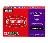 Community Coffee Coffee K-Cup Pods Special Dark Roast New Orleans Blend - 12 Count