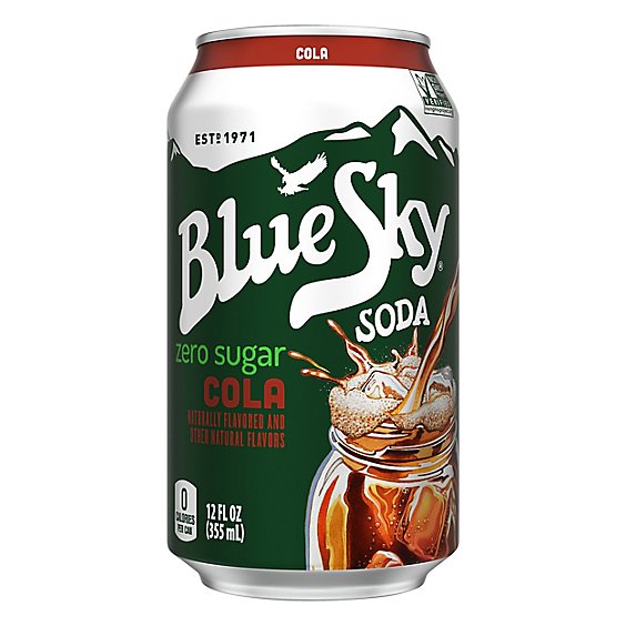Blue Sky Zero Cola - 6-12 Fl. Oz.