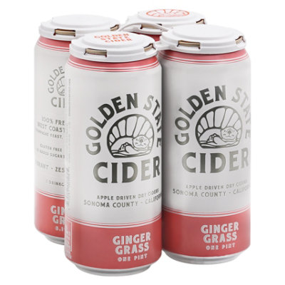 Golden State Cider Gingergrass Cider In Cans - 4-16 Fl. Oz.