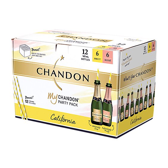 Chandon Wine Sparkling Brut And Rose Party Pack - 12-187 Ml