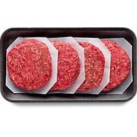 Ground Beef Hamburger Patties Grass Fed 85% Lean 15% Fat 4 Count - 1.00 Lb - Image 1
