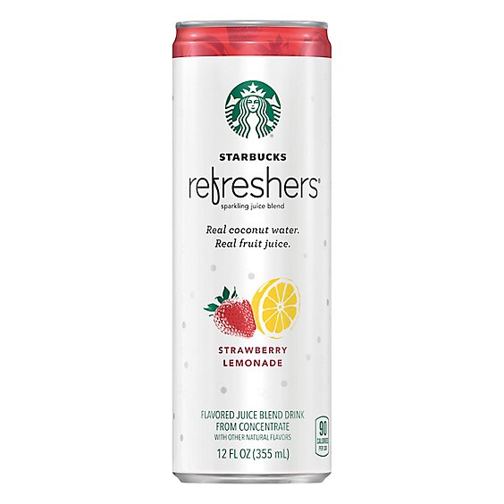 Starbucks Refreshers Juice Blend Drink Strawberry Lemonade - 12 Fl. Oz.