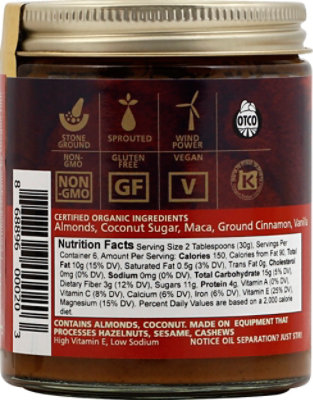 Jem Raw Cinnamon Red Maca Almond Spread - 6 Oz - Image 3