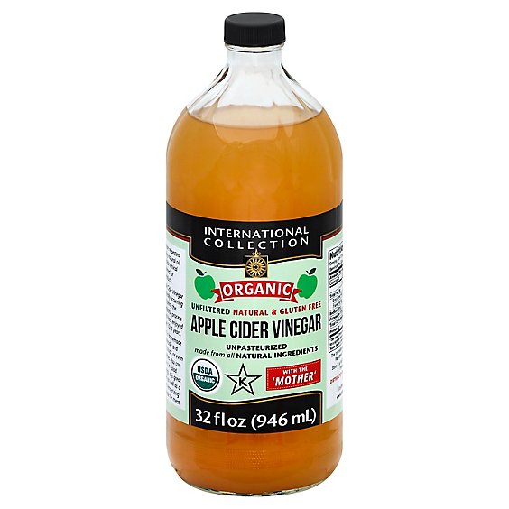 International Collection  Organic Apple Cider Vinegar With The Mother - 32 Fl. Oz.