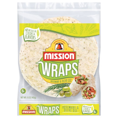 Mission Wraps Rosemary & Olive Oil Bag 6 Count - 15 Oz