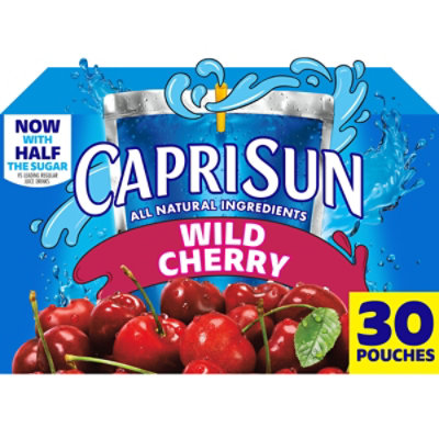Capri Sun Wild Cherry Flavored Juice Drink Blend Pouches - 30-6 Fl. Oz.