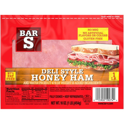 Bar-S Ham Cooked Classic Honey - 16 Oz - Image 2
