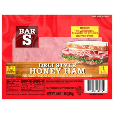 Bar-S Ham Cooked Classic Honey - 16 Oz - Image 1