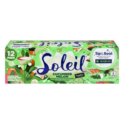 Signature SELECT Water Sparkling Cucumber Melon - 12-12 Fl. Oz. - Image 3