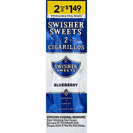 Swisher Blueberry Cigarillo - 2 Count - Image 2