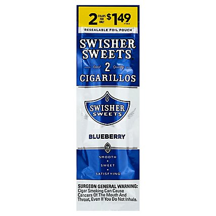 Swisher Blueberry Cigarillo - 2 Count - Image 1