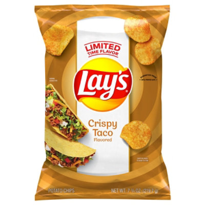  Lays Potato Chips Crispy Taco - 7.75 Oz 