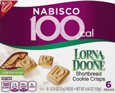 NABISCO Cookie Crisps 100 Cal Shortbread Lorna Doone - 6-0.74 Oz - Image 2