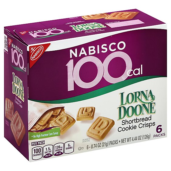 NABISCO Cookie Crisps 100 Cal Shortbread Lorna Doone - 6-0.74 Oz