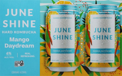 JuneShine Mango Daydream Hard Kombucha - 6-12 Fl. Oz. - Image 6