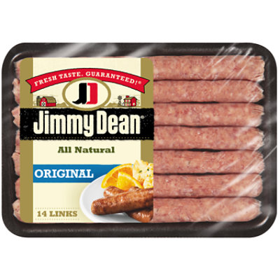 Jimmy Dean Premium All Natural Original Pork Sausage Links 14 Count - 12 Oz - Image 2