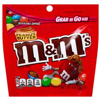 M&M's Chocolate Candy, Peanut Butter, 55 oz Jar