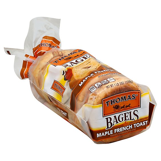 Thomas Bagels Pre-Sliced Maple French Toast 6 Count - 19 Oz
