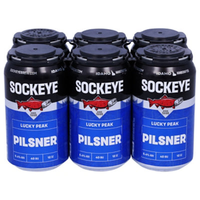 Sockeye Lucky Peak Pilsner In Cans - 6-12 Fl. Oz. - Image 2