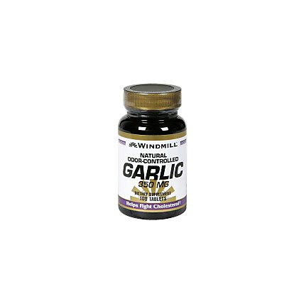 Garlic 350 Mg Odor-Controlled Tablets - 100 Count - Image 1
