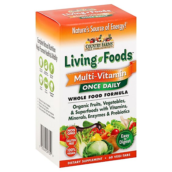 Country Farms Living Foods Daily Multi-Vitamin - 60 Count
