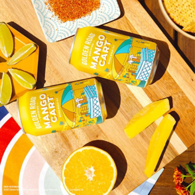 Golden Road Mango Cart Wheat Ale Craft Beer Cans - 6-12 Fl. Oz. - Image 3
