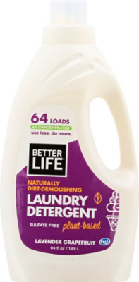 Better Life Laundry Detergent Natural Spin Credible Lavender Grapefruit Bottle - 64 Fl. Oz. - Image 2