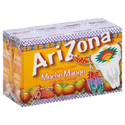  Arizona Mucho Mango Cowboy Cocktail Fruit Juice Cocktail Tetra Brick - 8-6.75 Oz 