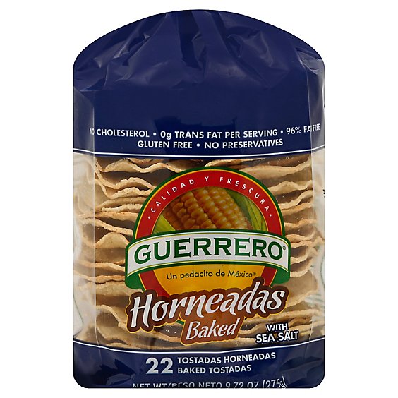 Guerrero Tostadas Baked Horneadas With Sea Salt Bag 22 Count - 9.72 Oz