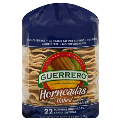 Guerrero Tostadas Baked Horneadas With Sea Salt Bag 22 Count - 9.72 Oz