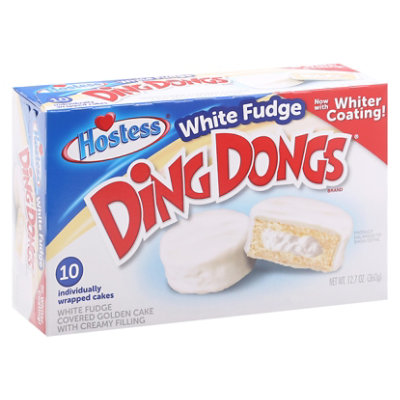 Hostess Ding Dongs Cake White Fudge 10 Count 12 7 Oz Safeway