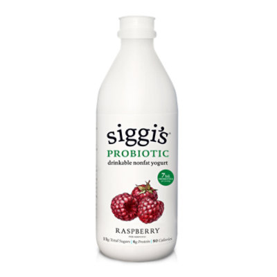 siggi's Probiotic Drinkable Nonfat Raspberry Yogurt - 32 Oz
