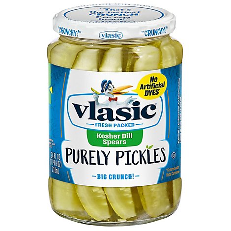 Vlasic Purely Pickles Kosher Dill Spears - 24 Fl. Oz.