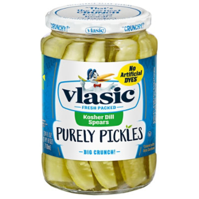 Vlasic Purely Pickles Kosher Dill Spears 24 Fl Oz Safeway