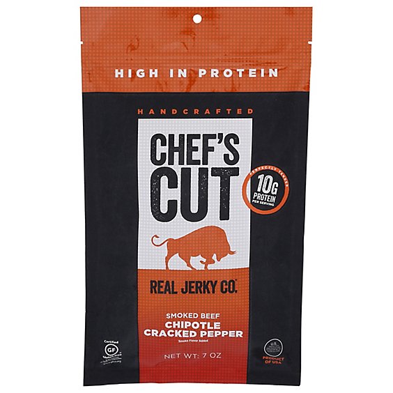 Chefs Cut Chipotle Cracked Pepper Real Steak Jerky - 7 Oz