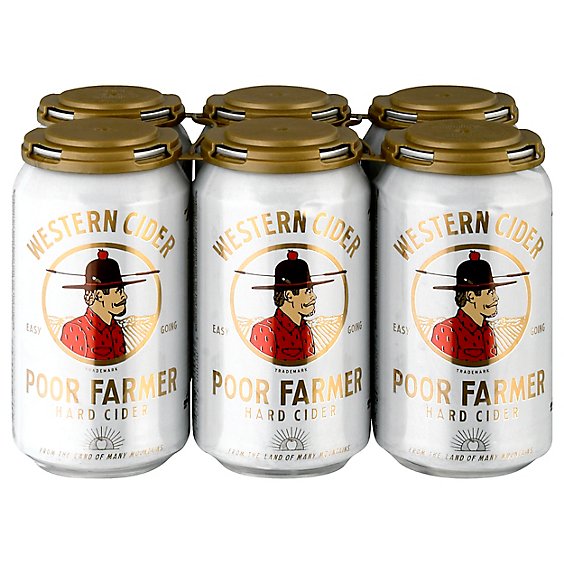 Poor Farmers Hard Cider Classic In Cans - 6-12 Fl. Oz.