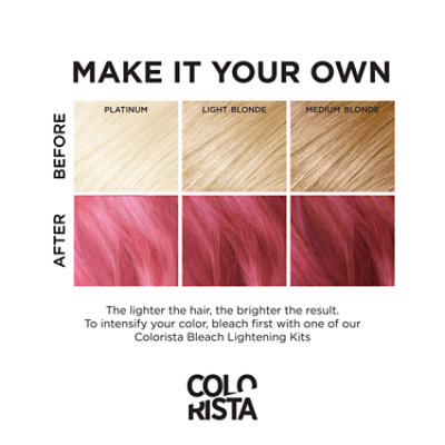 L'Oreal Paris Colorista Semi-Permanent Hair Color Vegan Formula #Pink Kit - Each - Image 2