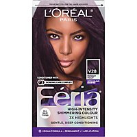 LOreal Feria Permanent Haircolour Gel Deepest Violet V28 - Each - Image 2