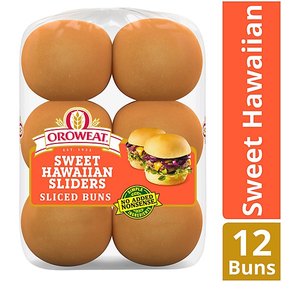 Oroweat Sweet Hawaiian Slider Buns - 15 Oz