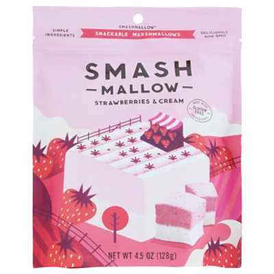 Smashmallow Marshmallow Strawberries & Cream - 4.5 Oz