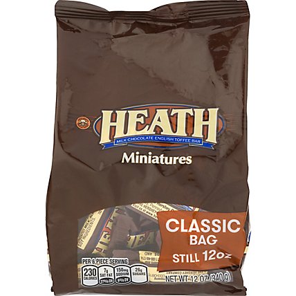 Heath Toffee Bar English Milk Chocolate Miniatures Classic Bag - 12 Oz - Image 2