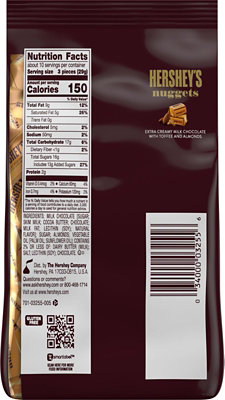 HERSHEYS Chocolate Nuggets Classic Bag Milk Chocolate Extra Creamy Toffee & Almonds - 10.56 Oz - Image 3