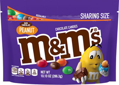 M&M'S Peanut Dark Chocolate Candy Sharing Size - 10.1 Oz - acmemarkets