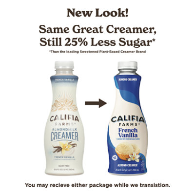 Califia Farms French Vanilla Almond Milk Coffee Creamer - 25.4 Fl. Oz. - Image 2