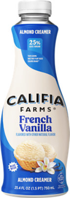 Califia Farms French Vanilla Almond Milk Coffee Creamer - 25.4 Fl. Oz.