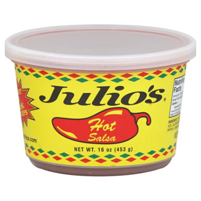 Julios Hot Salsa - 16 Oz - Image 1