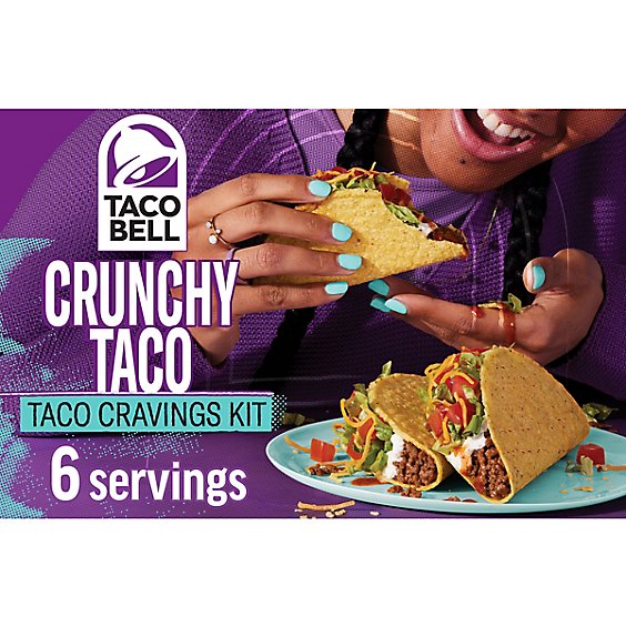 Taco Bell Crunchy Taco Dinner Kit Box - 8.85 Oz - jewelosco Taco Bell Crunchy Taco Dinner Kit Box - 8.85 Oz - jewelosco
