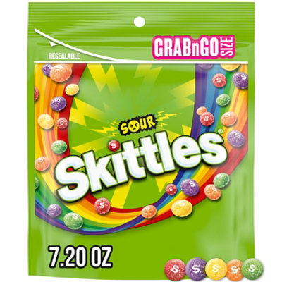 Skittles Sour Chewy Candy Grab N Go Bag - 7.2 Oz